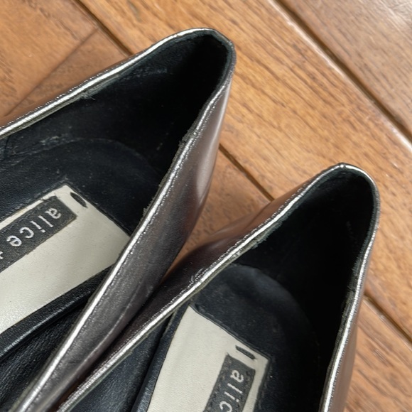 Alice + Olivia High Heel Metallic Sunglasses 39.5 US 9.5 Shoes - Picture 9 of 13